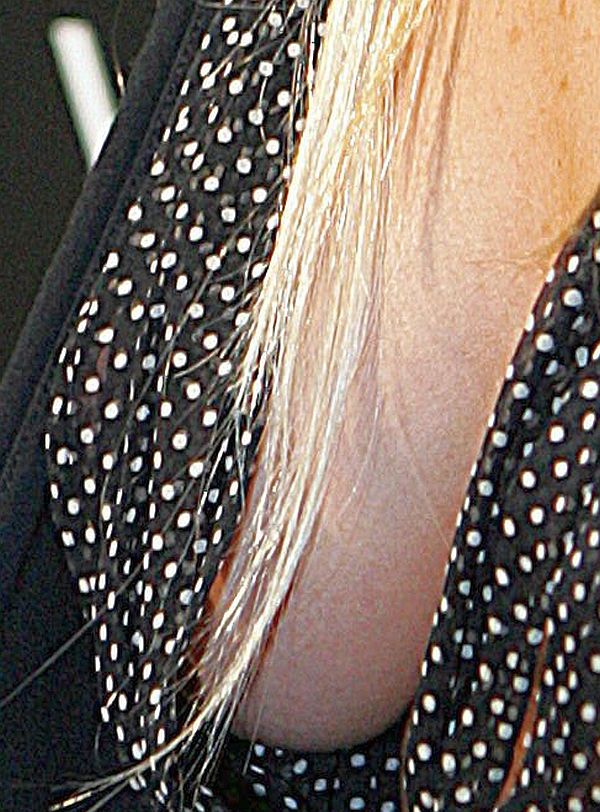 Lindsay Lohan Side Boob Polka Dots
