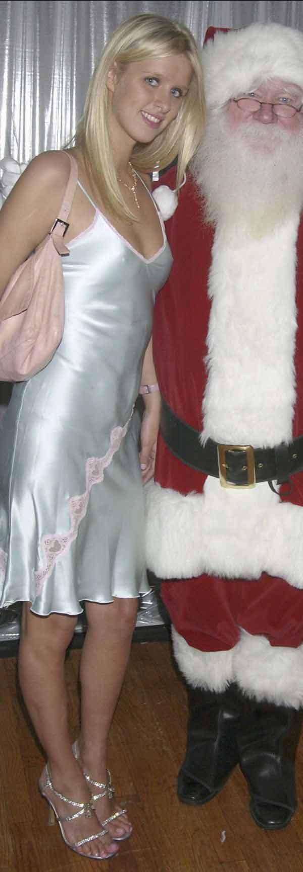 Nicky Hilton See Through Nips And Thong Shot After Giving Santa Her Christmas List. OH! And Paris Too!