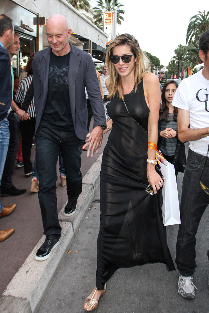 Aida Yespica Braless in See Through Dress @ Cannes