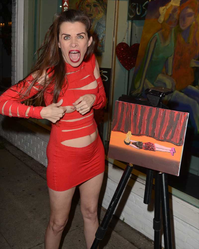 Alicia Arden Nip Slip at the Art Show