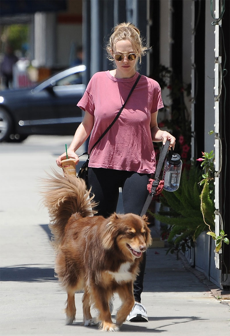 Amanda Seyfried Pokies While Out Walking her Dog