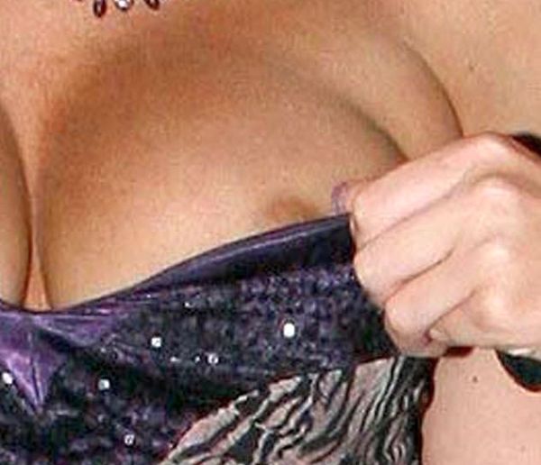 UK Reality Star Amy Childs Areola Slip