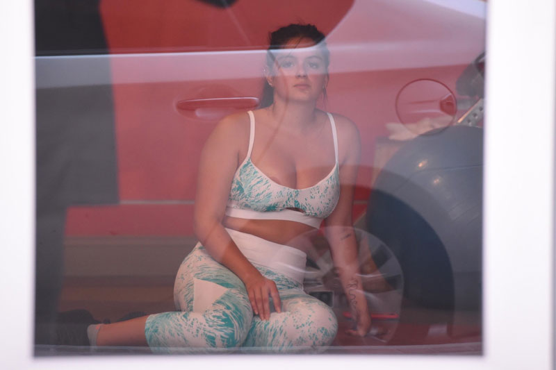 Ariel Winter Areola Peek While Working Out