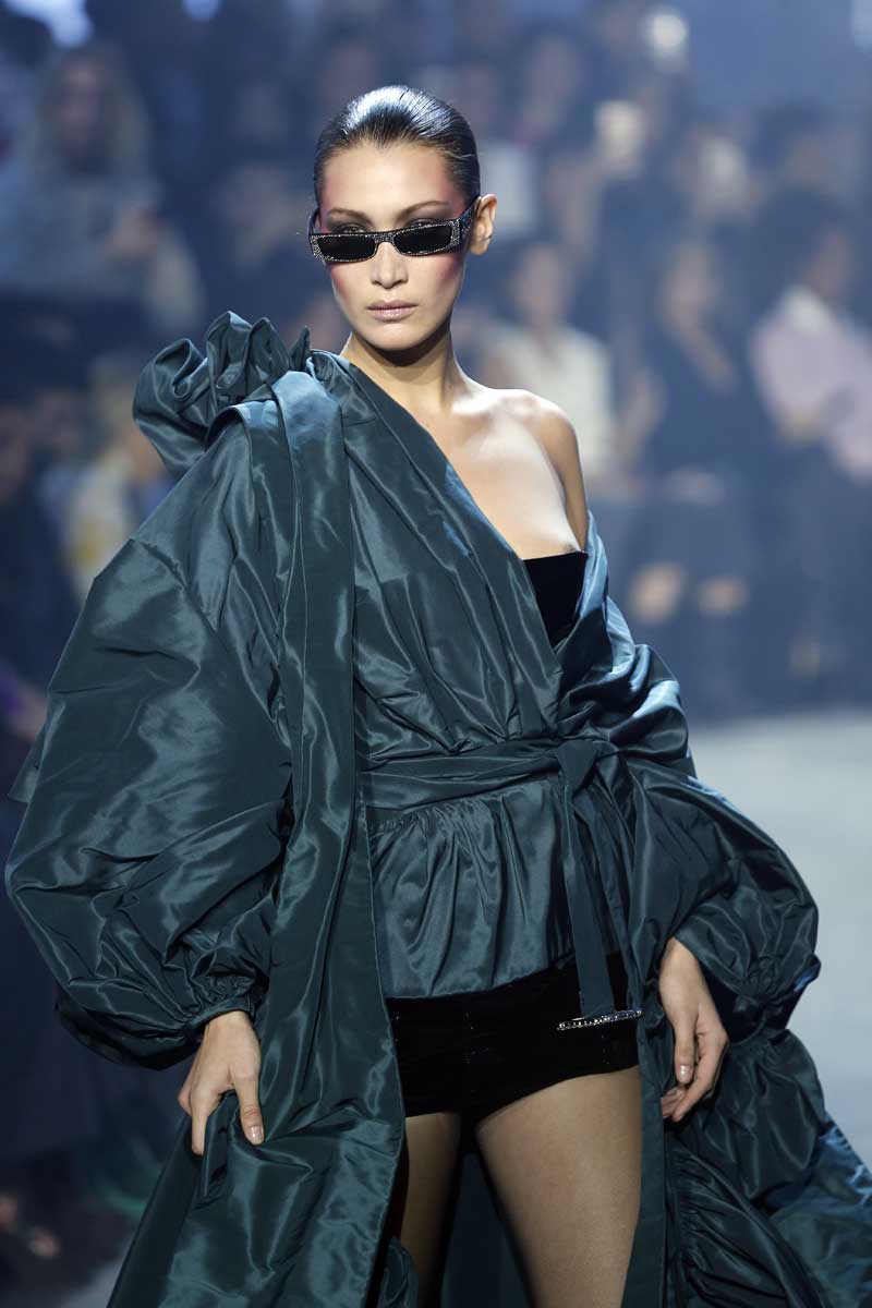 Bella Hadid Areola Slip on the Runway