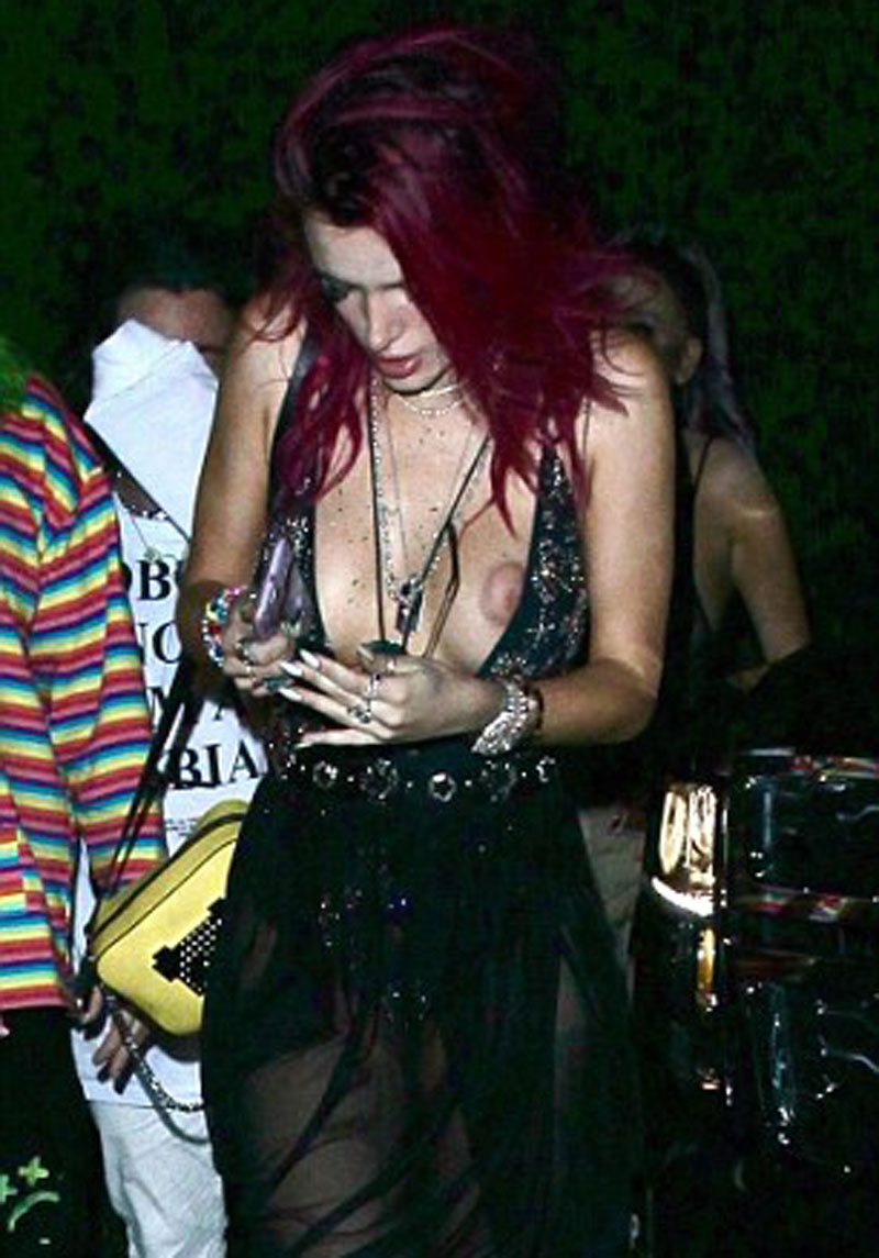 Bella Thorne Slips Her Nipple on a Night Out