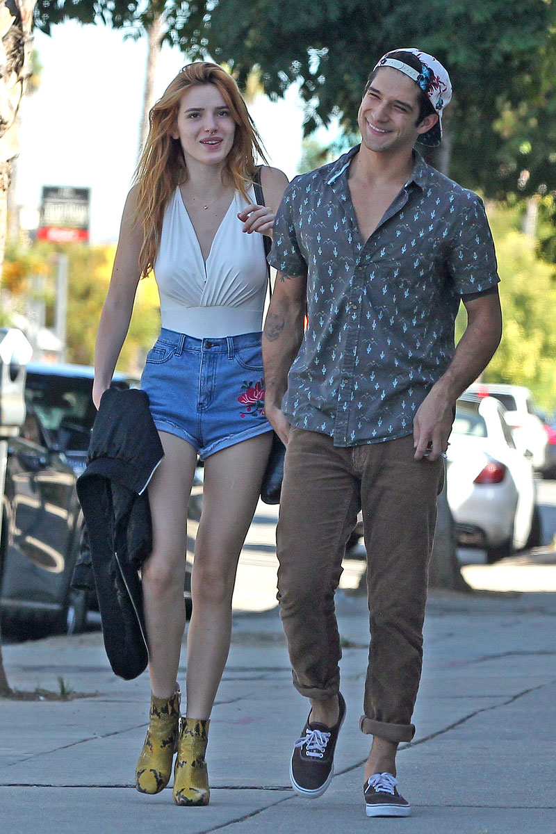Bella Thorne Puffy Nipples While Out for a Walk