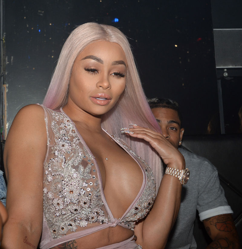 Blac Chyna Fake Boobs in See Through Outfit