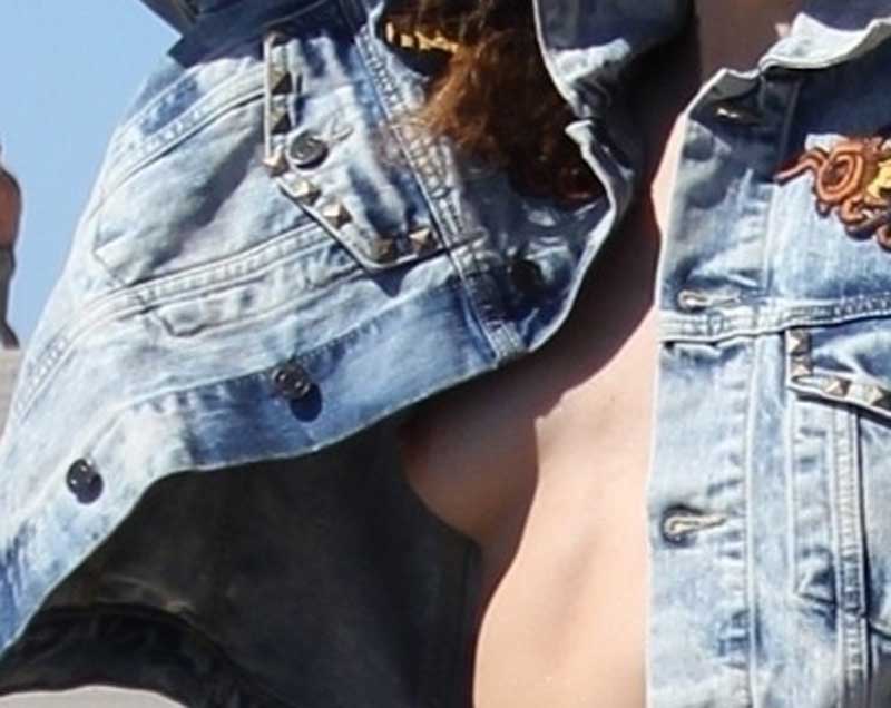 Blanca Blanco Nip Slip Out at the Beach