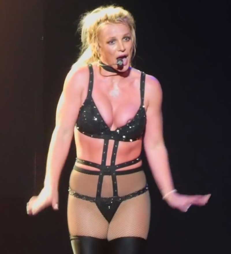 Britney Spears Pops Out a Nipple on Stage