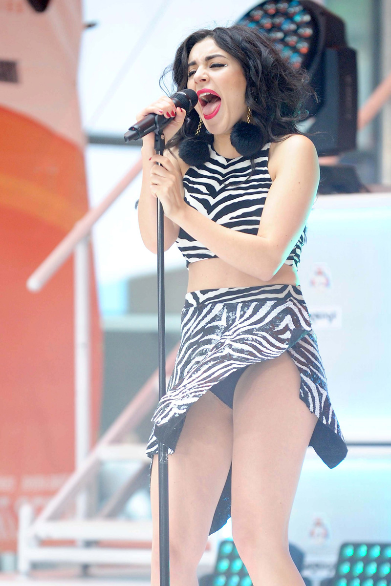 Charli XCX Black Pantie Flash on The Today Show