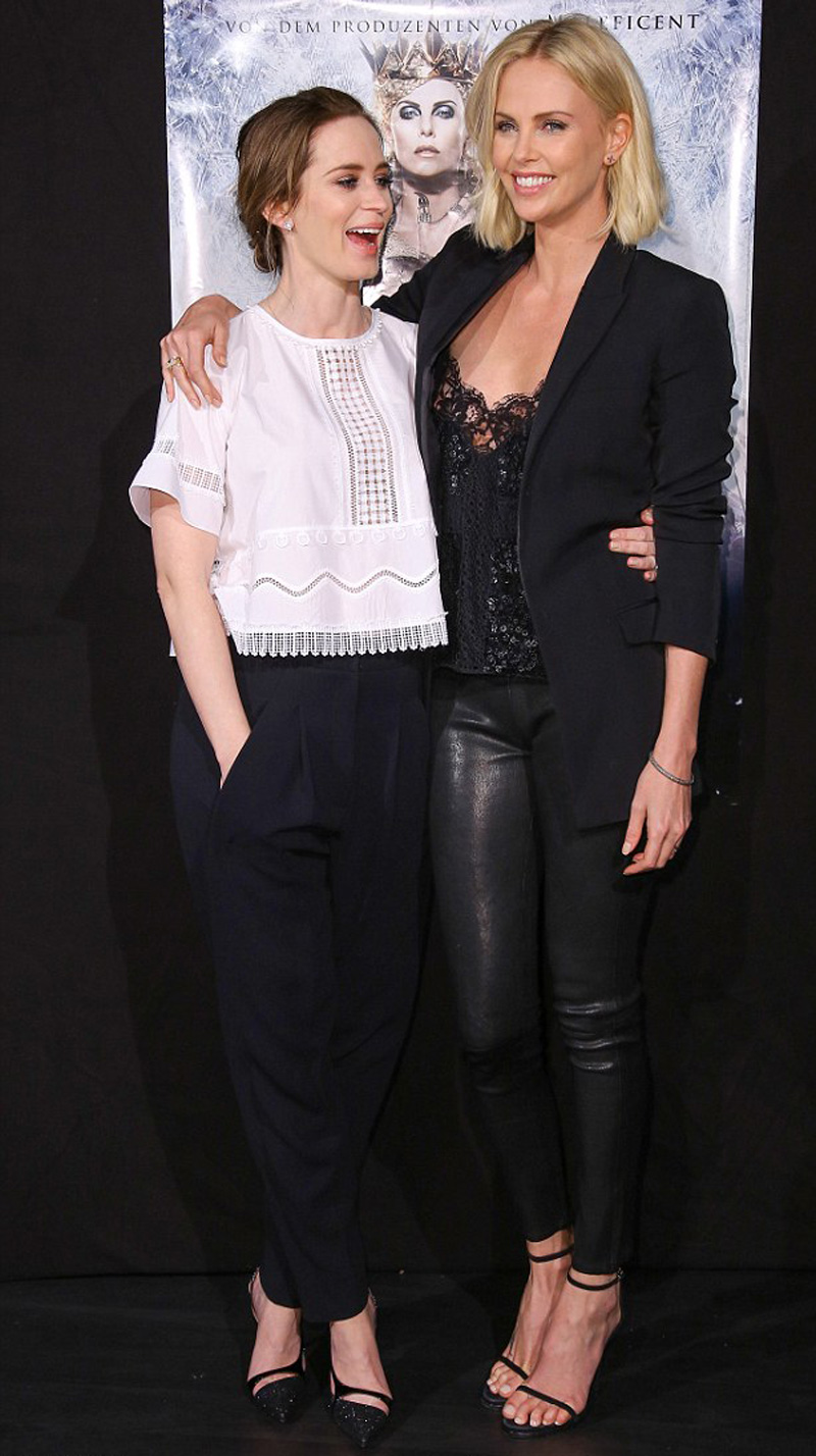 Charlize Theron Nipple Slip from her Lace Blouse