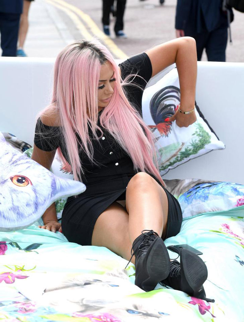 Chloe Ferry White Pantie Upskirt