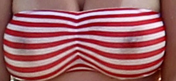 High Street Honey Clair Meek Nipples In Wet See Through Bikini