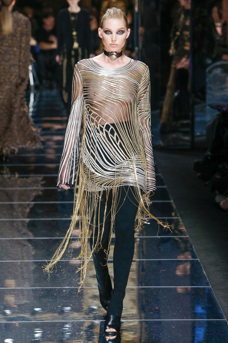 Elsa Hosk on the Runway in a See Through Dress