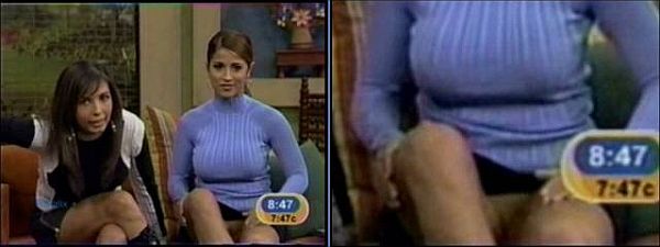 Jackie Guerrido No Panty Upskirt On TV. 