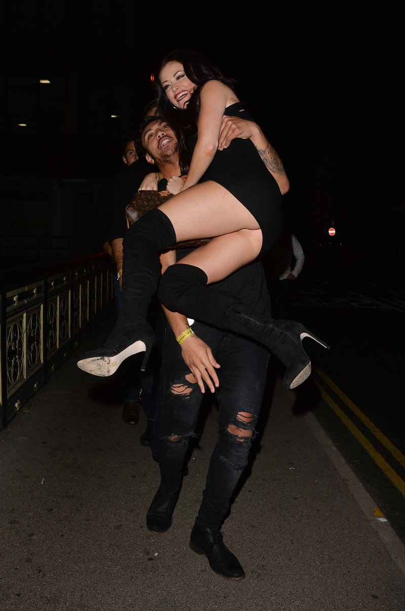 Jess Impiazzi Pink Pantie Upskirt while out on the Town