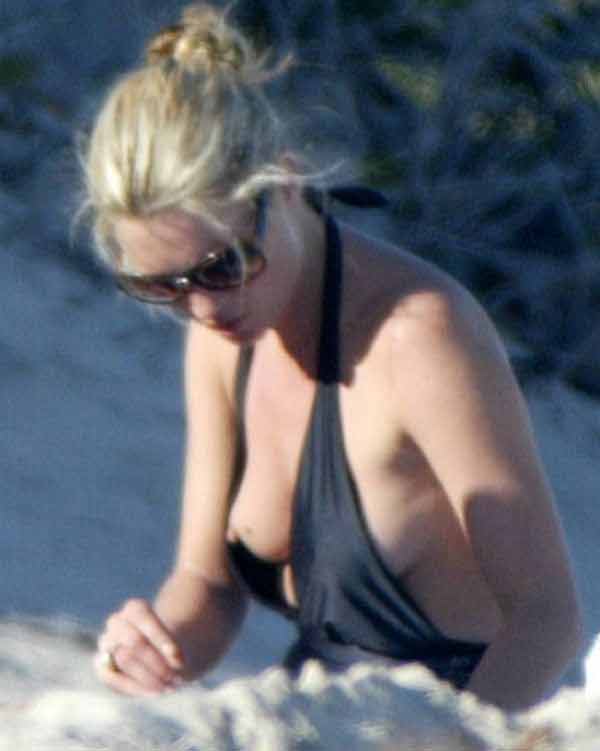 Kate Moss, Nip Slip In A Revealing Swim Suit. Part 2, Back By Popular Request.