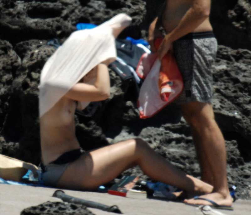 Keira Knightly Caught Topless While Sunbathing