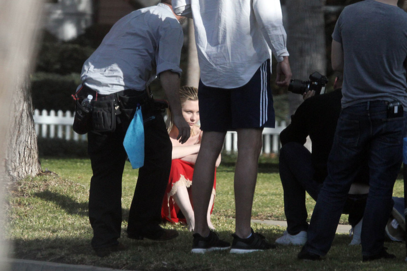 Kirsten Dunst Black Pantie Upskirt on Photoshoot