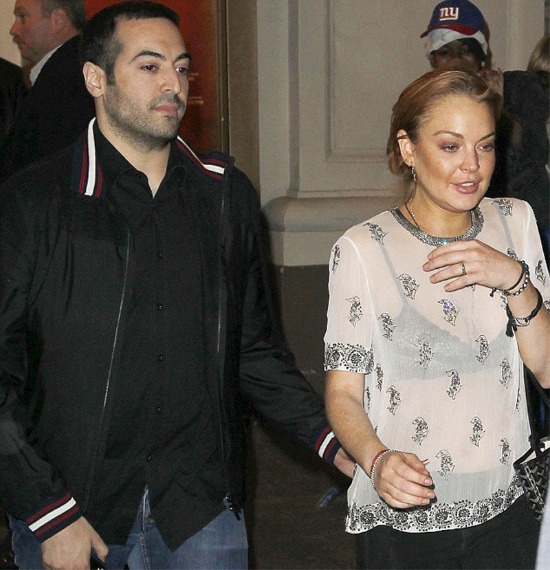 Lindsay Lohan’s See Through Blouse to her Black Lace Bra