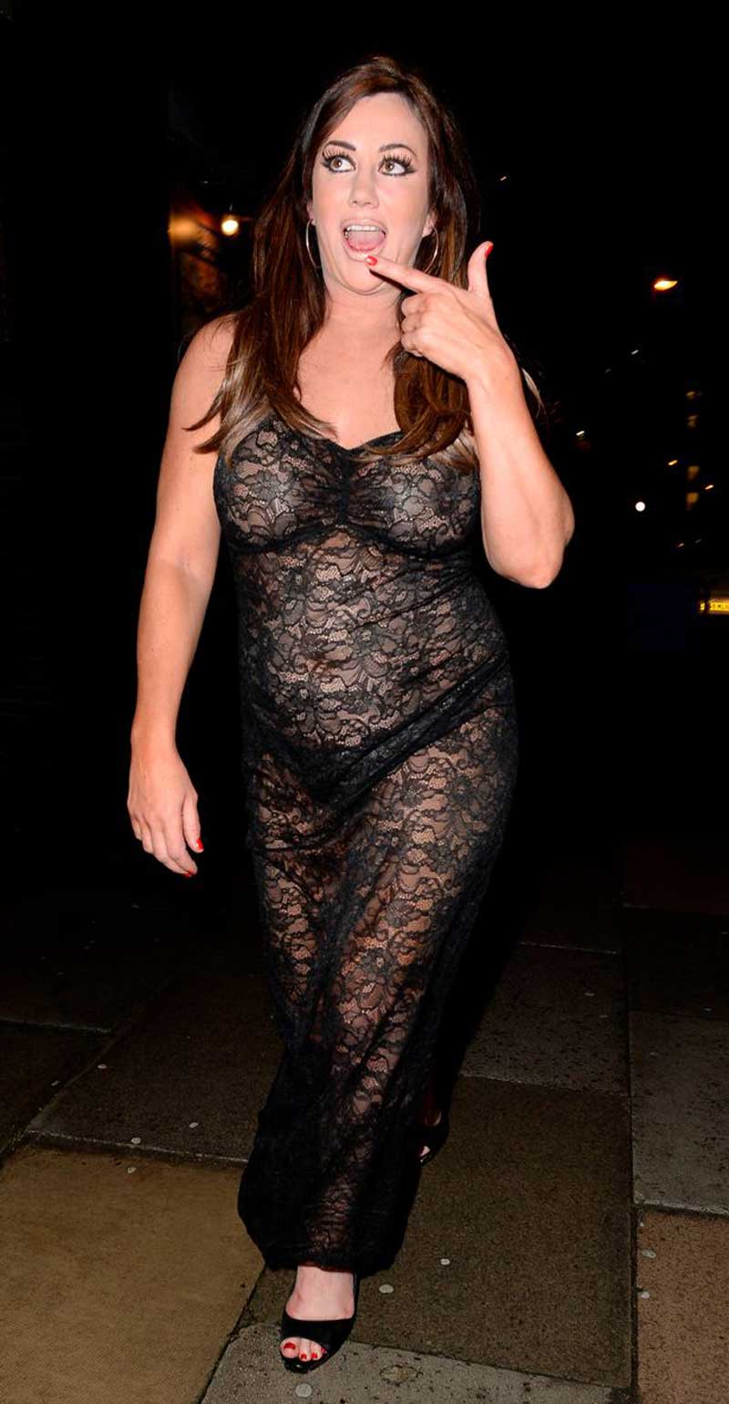Lisa Appleton Braless in Lacey Outfit