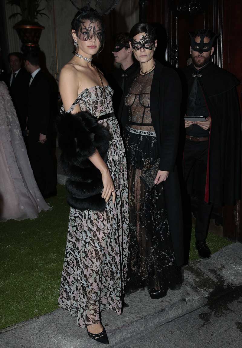 Marina Perez Braless in See Through Corset