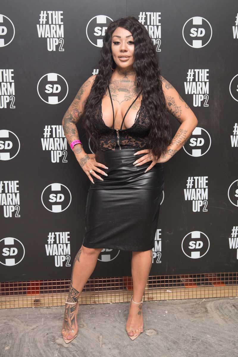 Mutya Buena Boobies in Lace Black Top