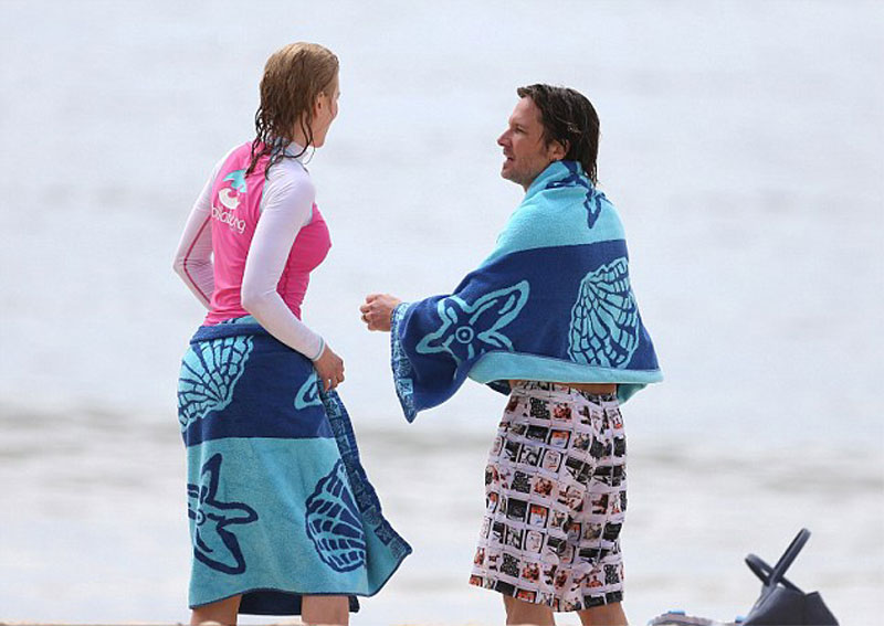 Nicole Kidman Pokies in the COLD Ocean