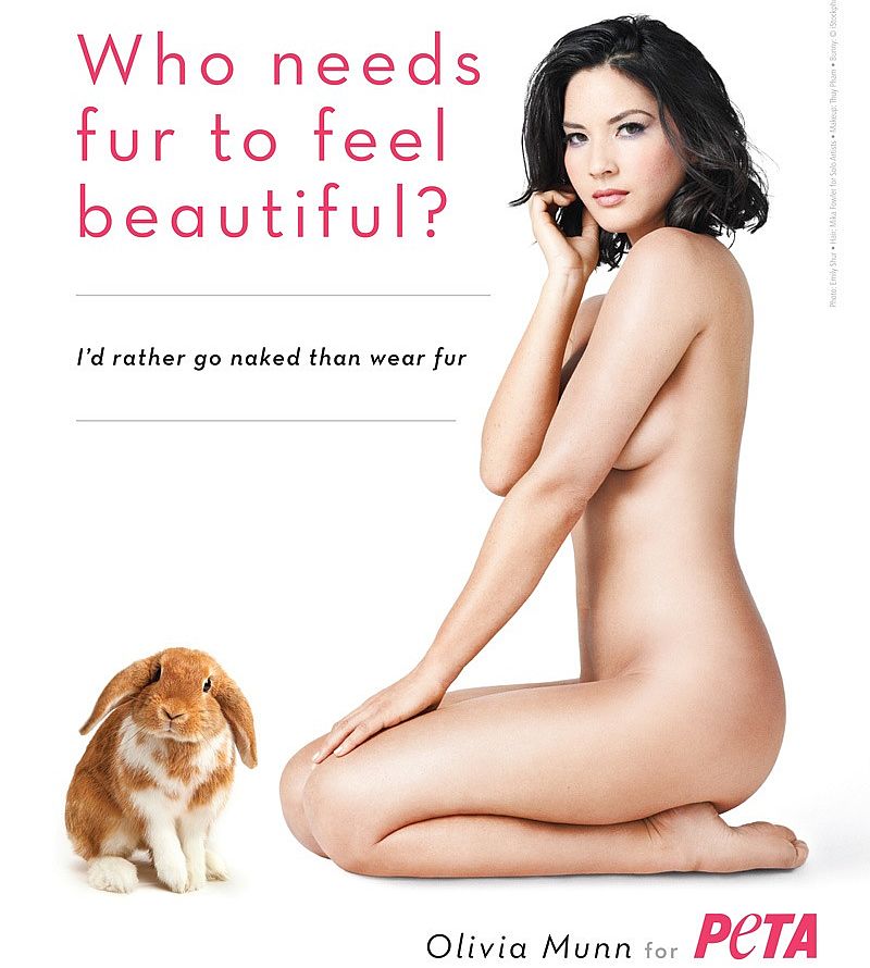 Olivia Munn Nude For PETA.Click Pic For More Of Olivia Munn