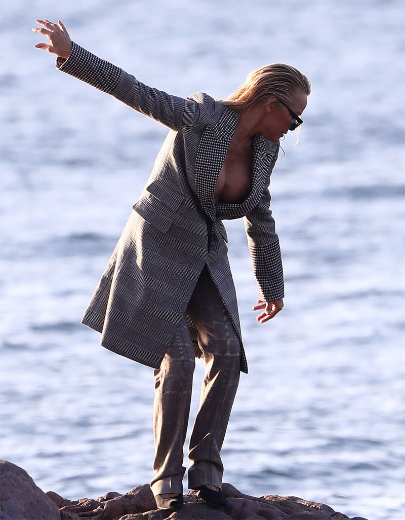 Pamela Anderson Nip Slip on a Photoshoot