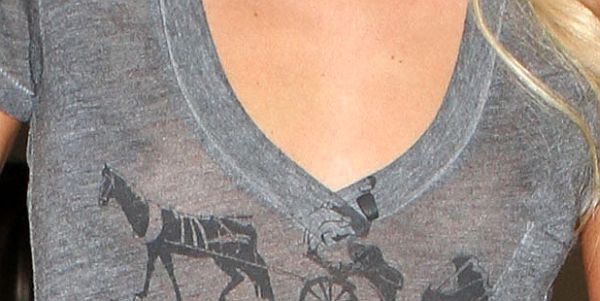Paris Hilton Nipples In See Through Shirt