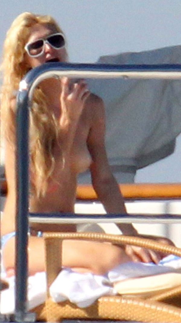 Paris Hilton Topless Yacht Club