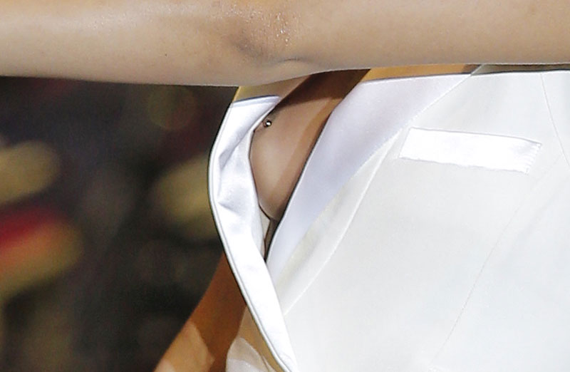 Rihanna Nipple Peek on Stage