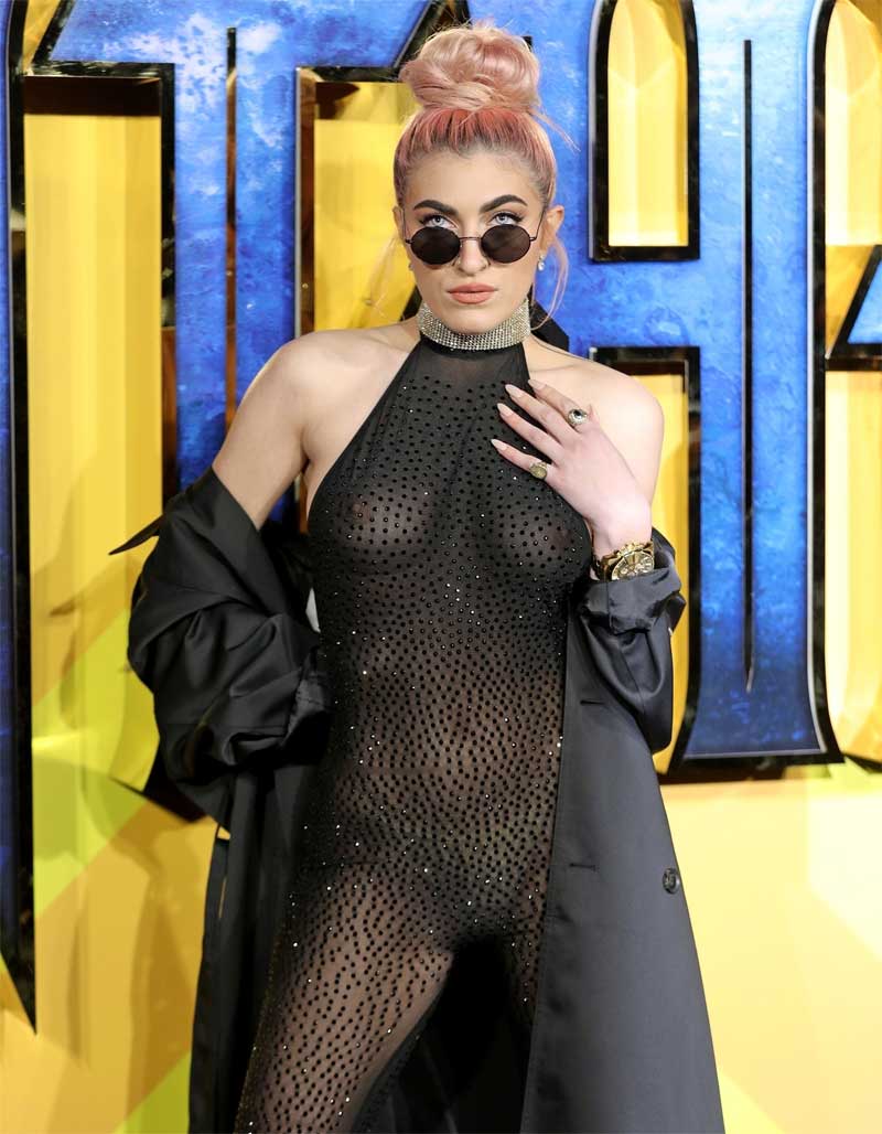 Roshelle Braless in Sheer Jumpsuit