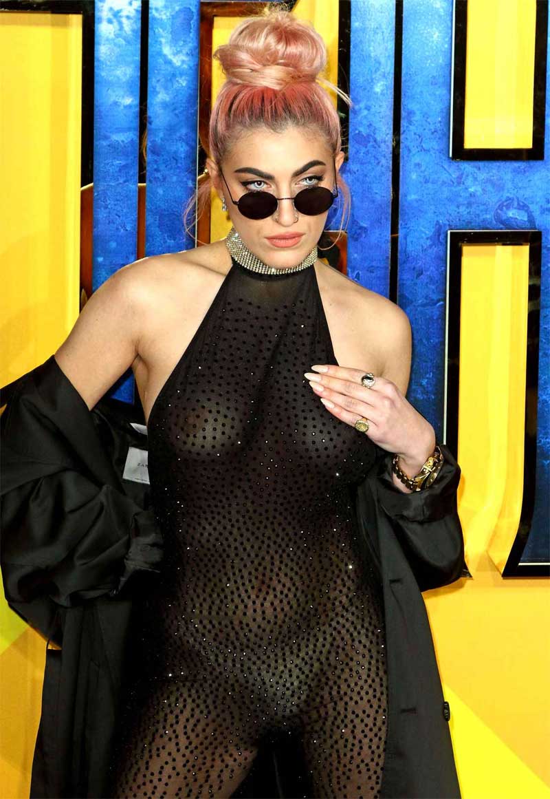 Roshelle Braless in Sheer Jumpsuit