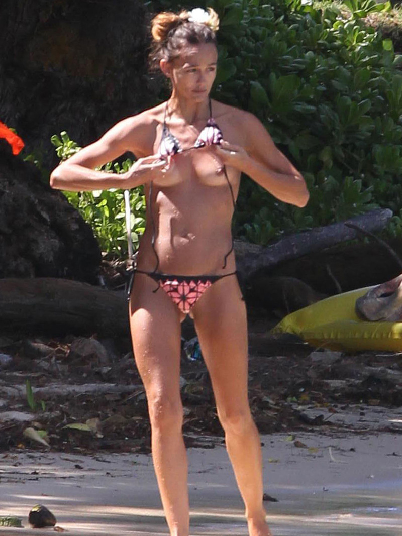 Sharni Vinson Topless on Beach in Hawaii
