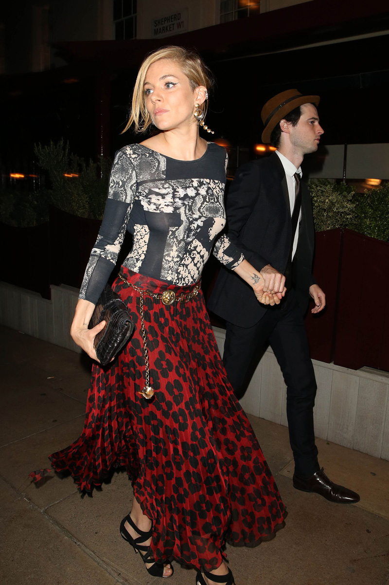 Sienna Miller Nipple Revealed in See Through Blouse