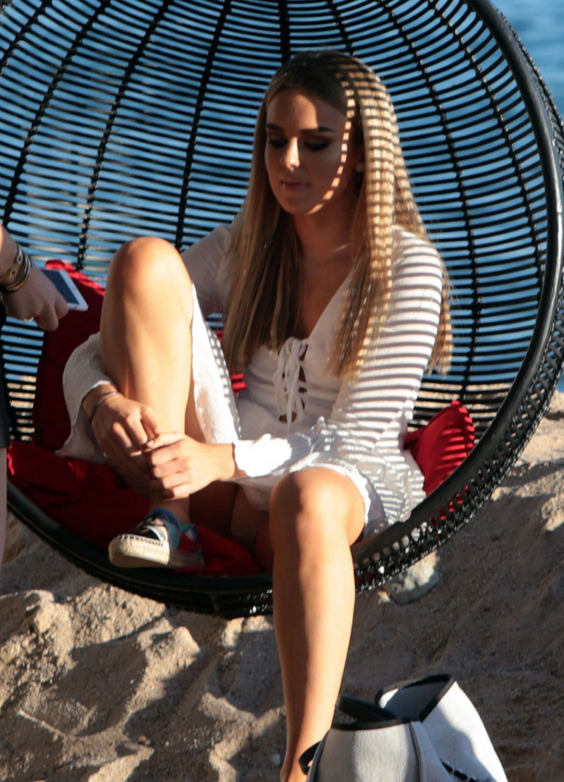 Tallia Storm Beige Pantie Upskirt