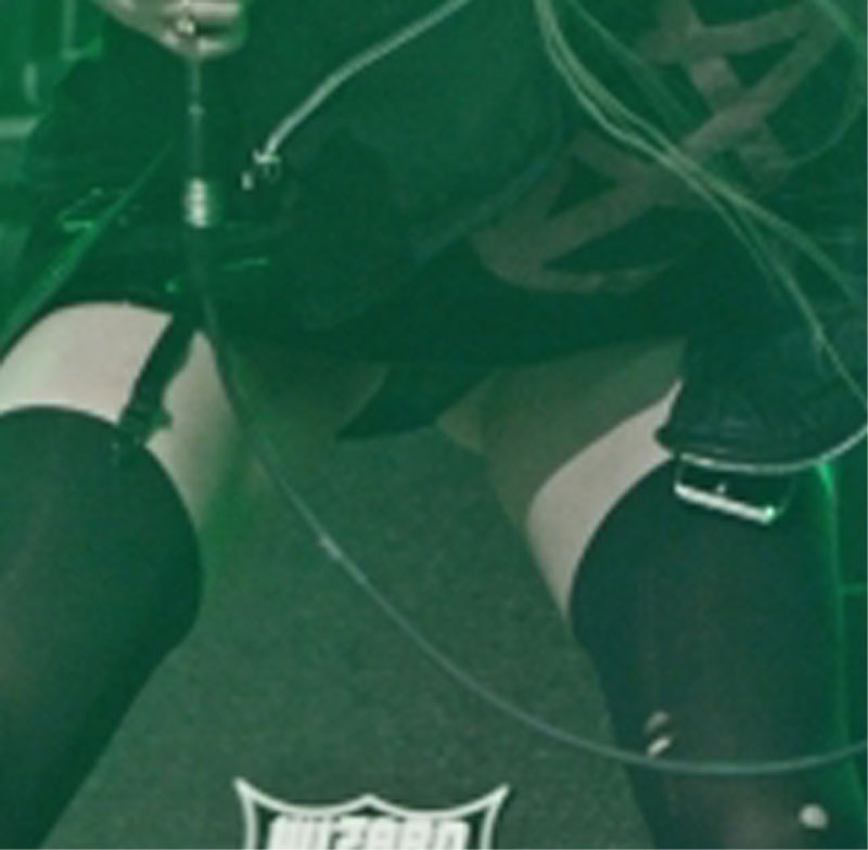 Taylor Momsen Black Pantie Upskirt on Stage