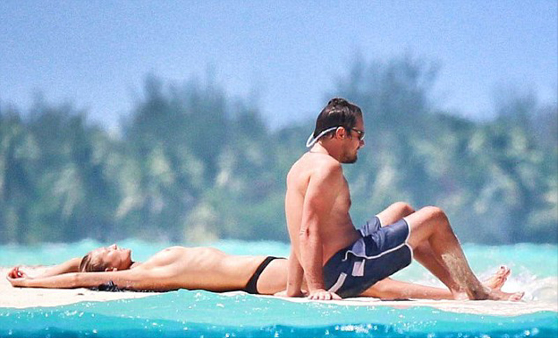 Toni Garrn Topless Sunbathing!