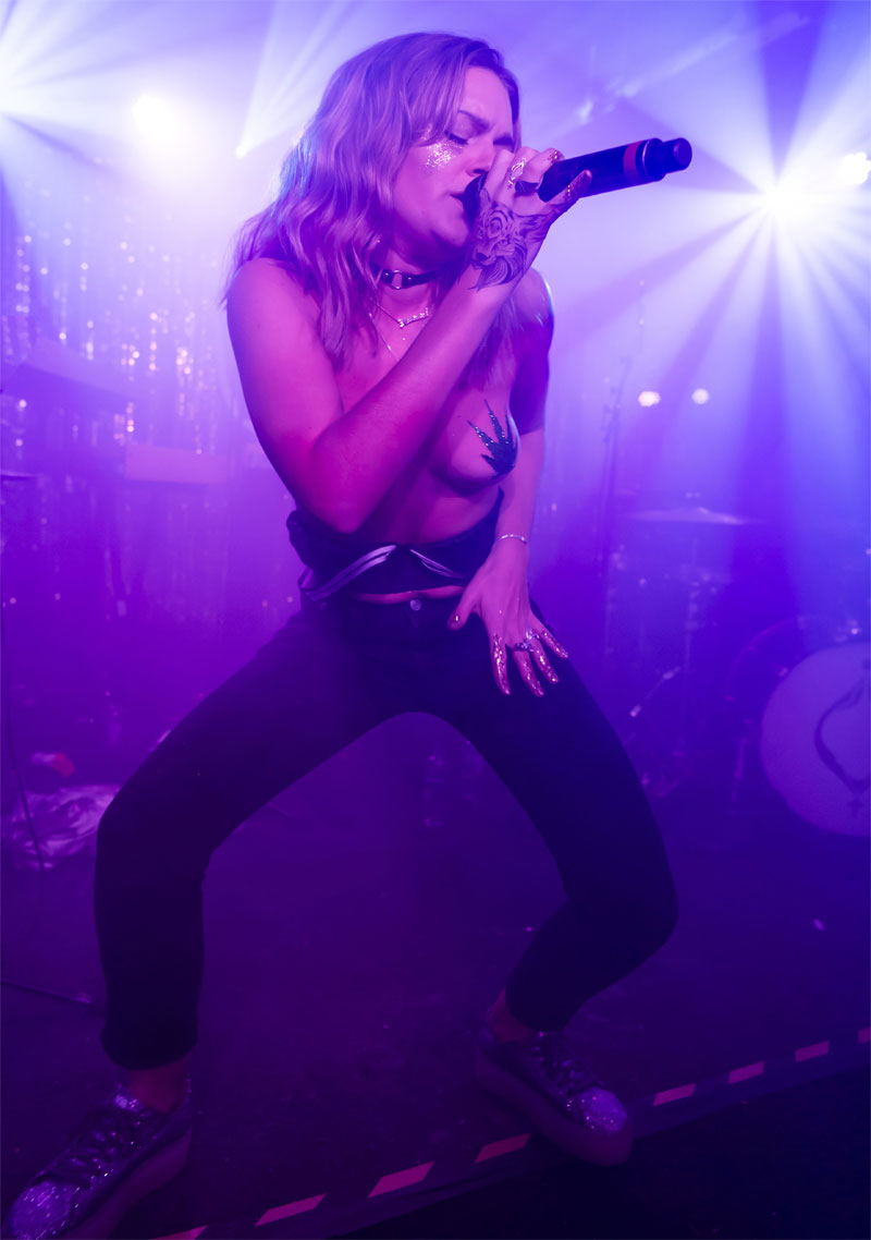 Tove Lo Topless with Weed Pasties on Stage