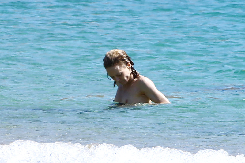 Vanessa Paradis Topless in the Surf