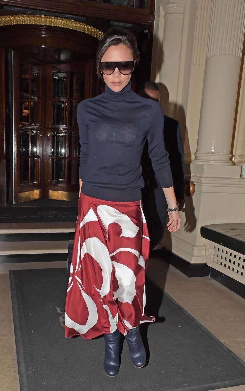 Victoria Beckham Braless in See Through Blouse