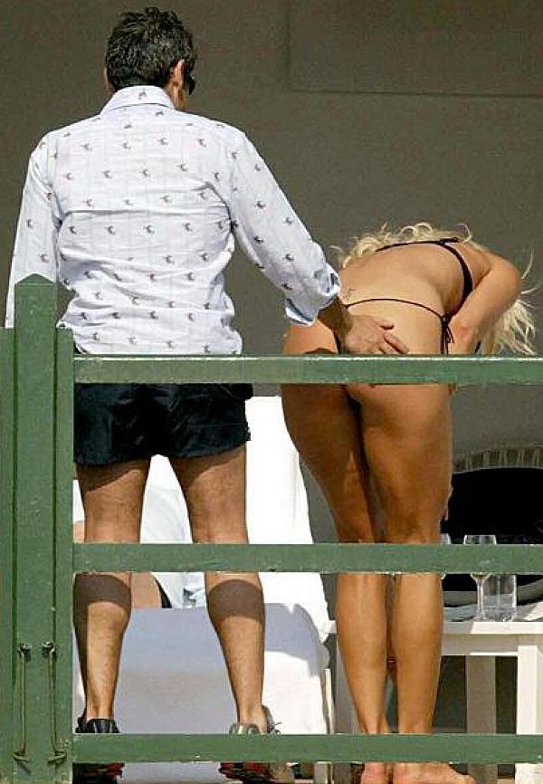 Victoria Silvstedt Topless And A Pat On The Ass