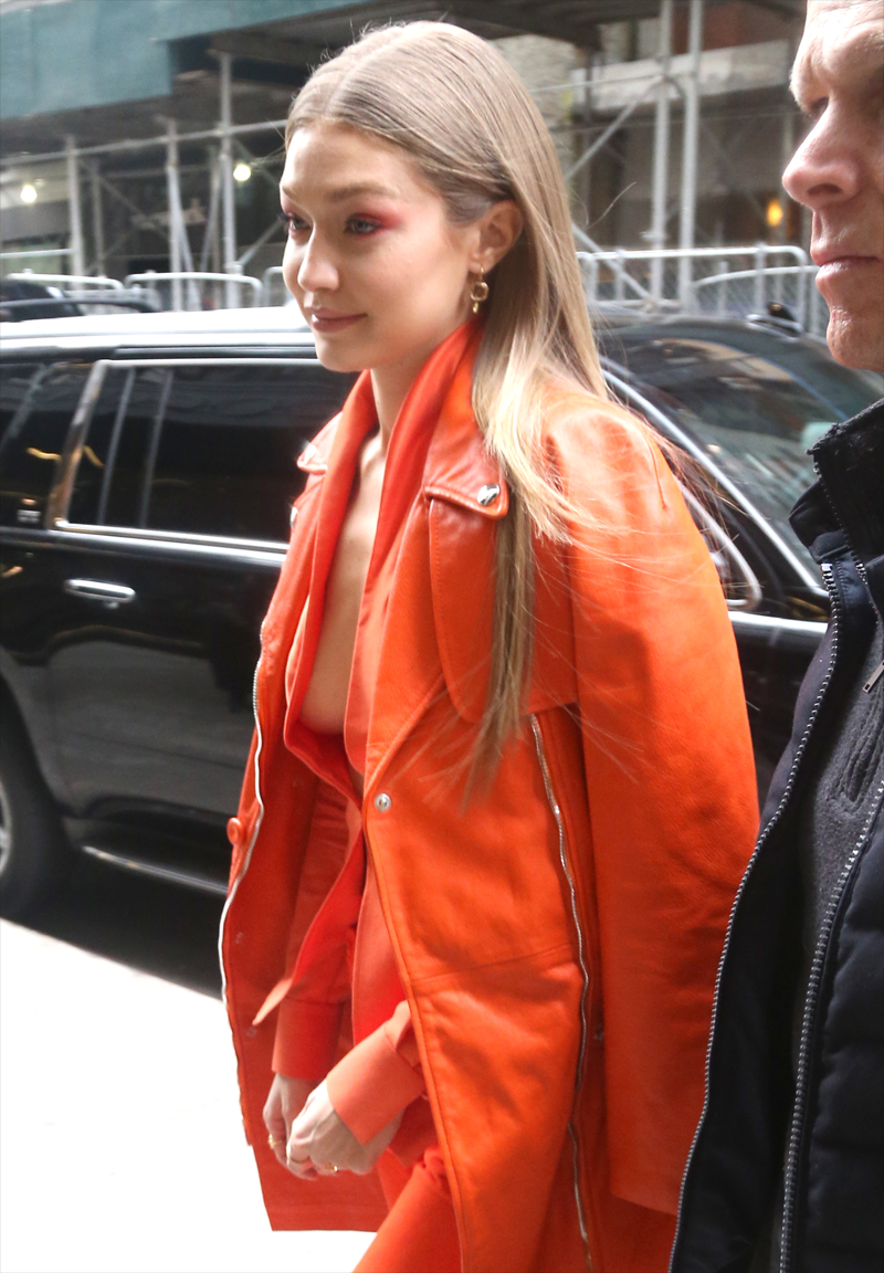 Gigi Hadid, model, side boob, breast, vs,