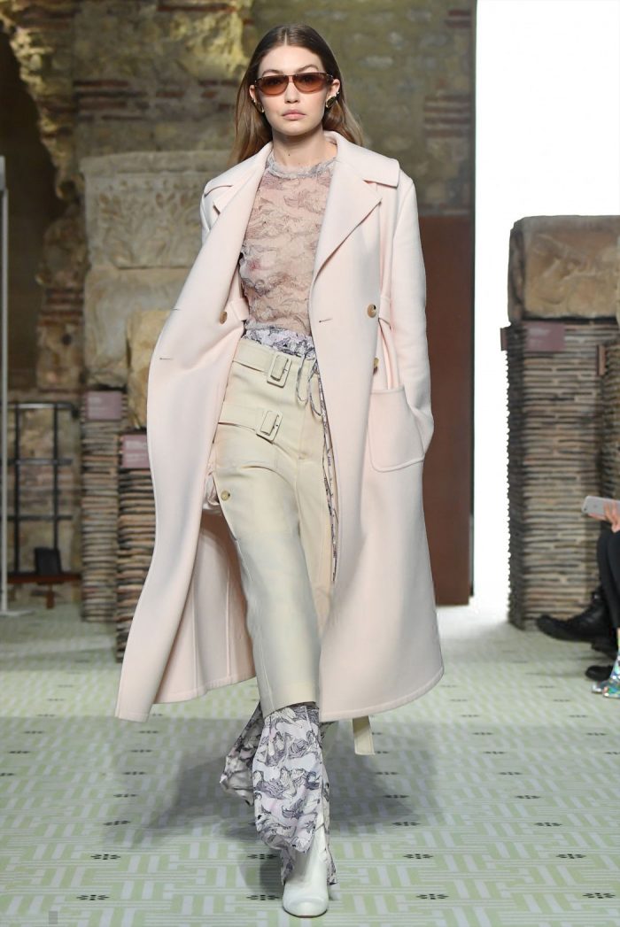 Gigi Hadid Boobies in Sheer Bodysuit Outfit