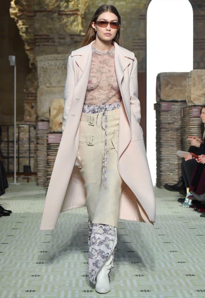 Gigi Hadid Boobies in Sheer Bodysuit Outfit