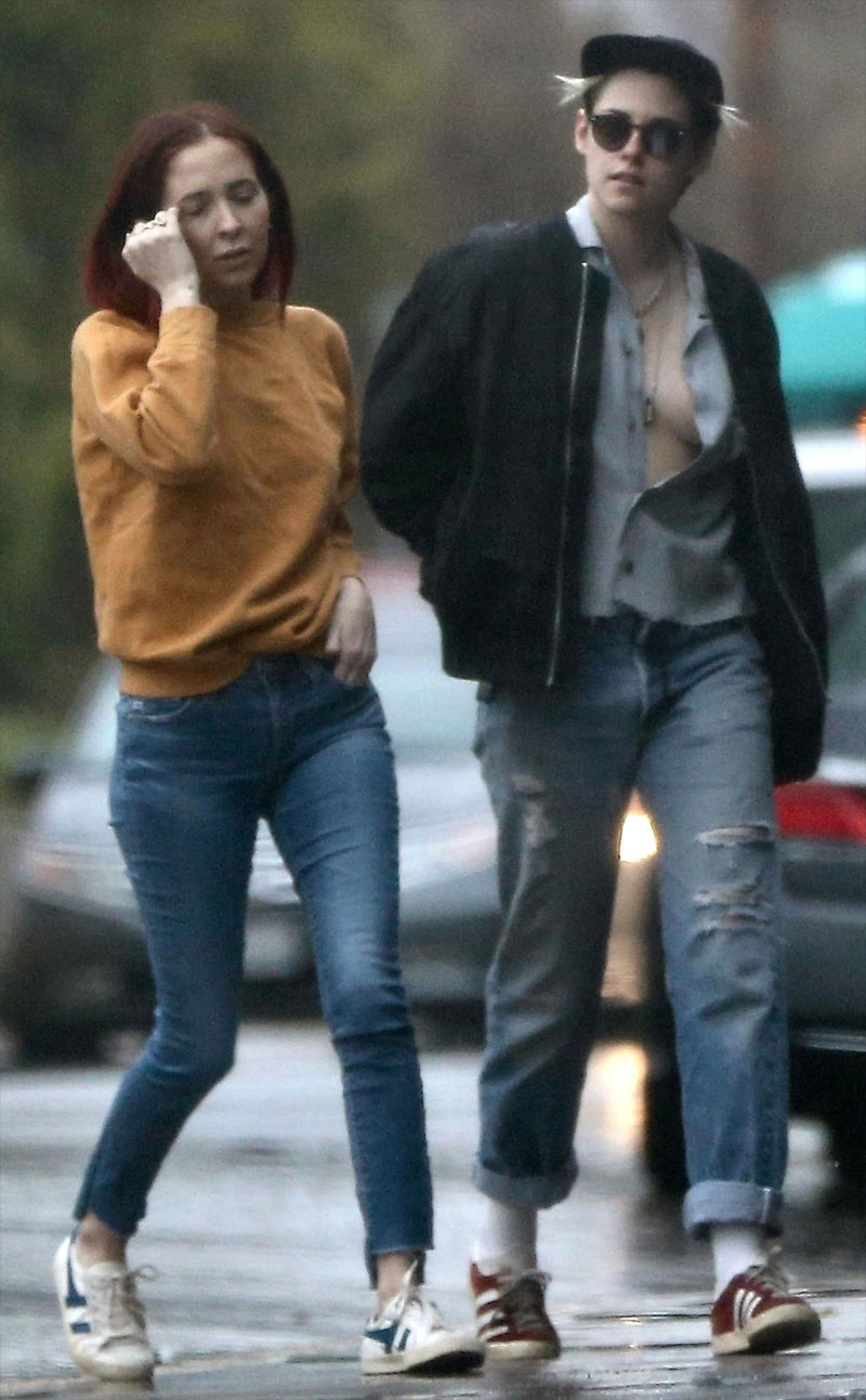 Kristen Stewart Goes Bra Free While Out for a Stroll