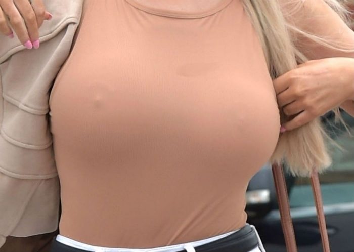 Chloe Ferry Totally Braless Pokies