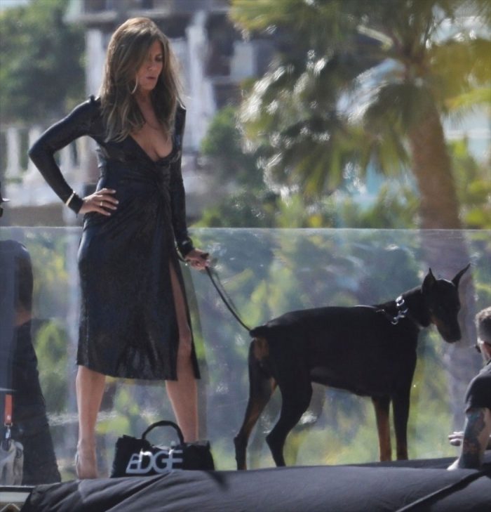 Jennifer Aniston Braless Cleavage on a Photo Shoot